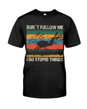 Vintage Scuba Don't Follow Me I Do Stupid Things Classic T-Shirt front