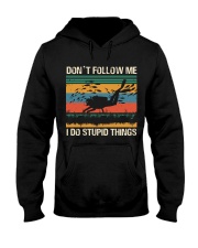 Vintage Scuba Don't Follow Me I Do Stupid Things Hooded Sweatshirt tile