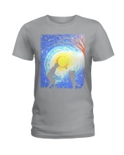 Fetch with man golden Ladies T-Shirt thumbnail