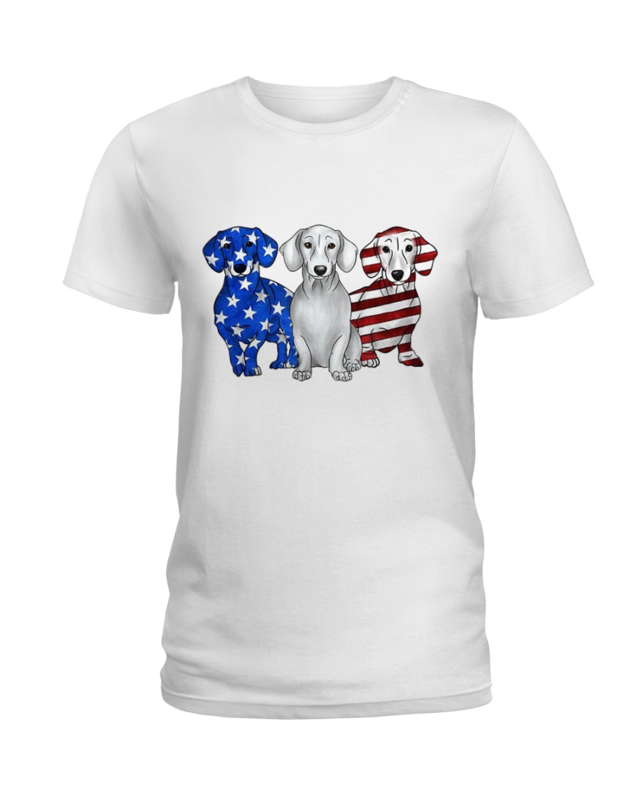 Dachshund Independence Day Ladies T-Shirt