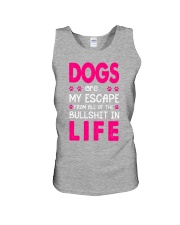 Dogs are my escape Unisex Tank tile