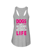 Dogs are my escape Ladies Flowy Tank tile