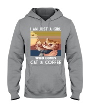 LOVE CAT AND COFFEE Hooded Sweatshirt tile