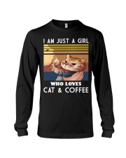 LOVE CAT AND COFFEE Long Sleeve Tee tile
