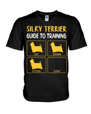 Silky Terrier Guide To Training V-Neck T-Shirt tile