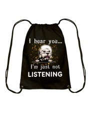 Dandie Dinmont Terrier I hear you not listening Drawstring Bag tile