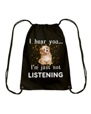 Cavapoochon I hear you not listening Drawstring Bag tile