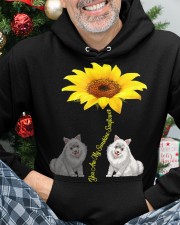 Samoyed You Are My Sunshine Sunflower Hooded Sweatshirt custom-hoodie-sweatshirt-lifestyle-front-215