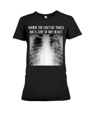 When Doctor Takes X-ray Of My Heart Black Mouth Cur Premium Fit Ladies Tee tile