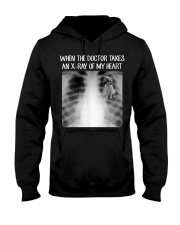 When Doctor Takes X-ray Of My Heart Black Mouth Cur Hooded Sweatshirt front