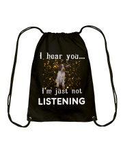 Bracco Italiano I hear you not listening Drawstring Bag tile