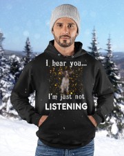 Bracco Italiano I hear you not listening Hooded Sweatshirt custom-hoodie-sweatshirt-lifestyle-front-203