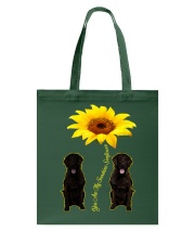 Flat Coated Retriever You Are My Sunshine Sunflower Tote Bag tile
