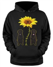 Flat Coated Retriever You Are My Sunshine Sunflower Hooded Sweatshirt apparel-hooded-sweatshirt-lifestyle-front-34