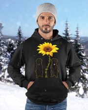 Flat Coated Retriever You Are My Sunshine Sunflower Hooded Sweatshirt custom-hoodie-sweatshirt-lifestyle-front-203