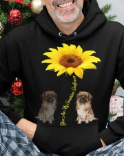 Tibetan Spaniel You Are My Sunshine Sunflower Hooded Sweatshirt custom-hoodie-sweatshirt-lifestyle-front-215