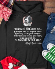 Saint Berdoodle Hooded Sweatshirt custom-hoodie-sweatshirt-lifestyle-front-231