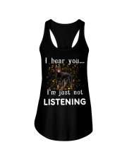 Doberman I hear you not listening Ladies Flowy Tank tile
