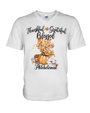 Phlebotomist V-Neck T-Shirt tile