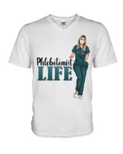 Phlebotomist V-Neck T-Shirt tile