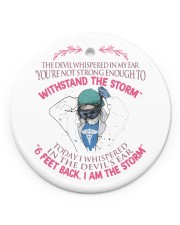 6 Feet Back I Am The Storm - Pink Circle Ornament (Porcelain) tile
