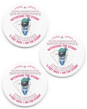 6 Feet Back I Am The Storm - Pink Circle ornament - 3 pieces (porcelain) front
