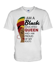I am a Black Queen V-Neck T-Shirt tile