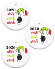2020 Stink Stank Stunk Circle ornament - 3 pieces (porcelain) front