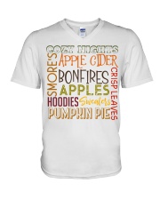 All About Fall V-Neck T-Shirt tile