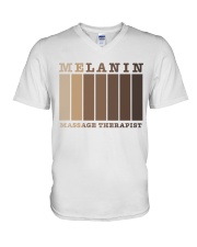 Massage Therapist V-Neck T-Shirt tile