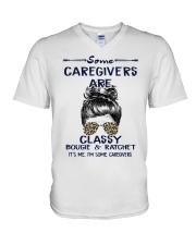 Caregiver V-Neck T-Shirt tile