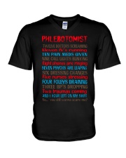 Phlebotomist V-Neck T-Shirt tile