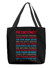 Phlebotomist All-Over Tote tile