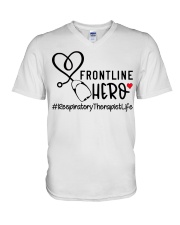 Respiratory Therapist V-Neck T-Shirt tile