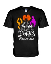 Phlebotomist V-Neck T-Shirt tile
