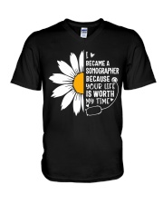 Sonographer V-Neck T-Shirt tile