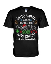 Phlebotomist V-Neck T-Shirt tile