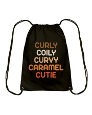 Curly Coily Curvy Caramel Cutie Drawstring Bag tile