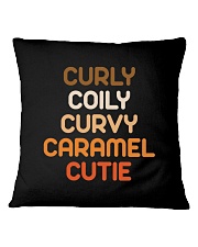 Curly Coily Curvy Caramel Cutie Square Pillowcase tile