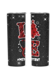 Medical Assistant - MA Glitter Tumbler tile