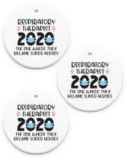 Respiratory Therapist - RT Circle ornament - 3 pieces (porcelain) front