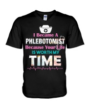 Phlebotomist V-Neck T-Shirt tile