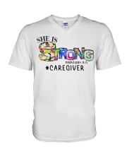 Caregiver V-Neck T-Shirt tile