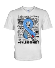 Phlebotomist V-Neck T-Shirt tile