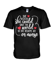 ER Nurse V-Neck T-Shirt tile