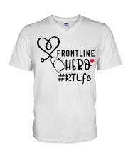 RT Respiratory Therapist V-Neck T-Shirt tile