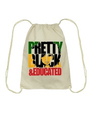Pretty Black and Educated Drawstring Bag tile