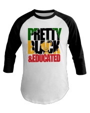 Pretty Black and Educated Baseball Tee tile