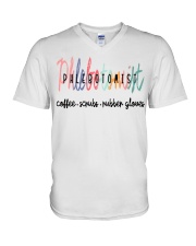 Phlebotomist V-Neck T-Shirt tile