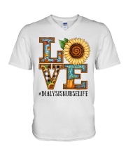 Dialysis Nurse V-Neck T-Shirt tile